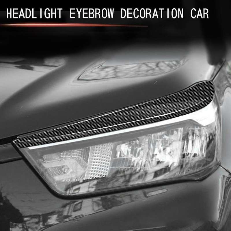 Carbon Fiber Headlights Eyebrows Eyelids Cover Eyelash Head Light Lamp Stickers for Raize 200 Series