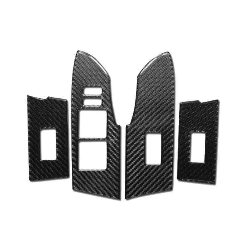 Carbon Fiber Inner Window Switch Panel Cover Trim for 2014-2018
