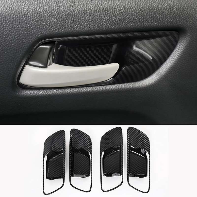 Carbon Fiber Inner Door Handle Bezel Trim Cover Suitable for JAZZ FIT 2020 2021 Accessories