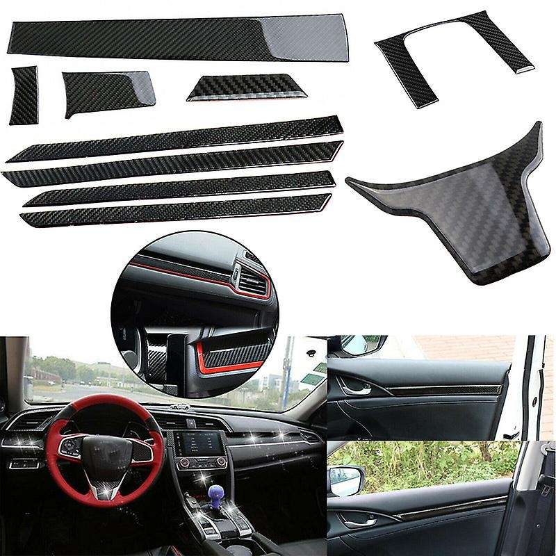 Carbon Fiber Inner Full Decor Cover Trim Stickers for 2016-2020