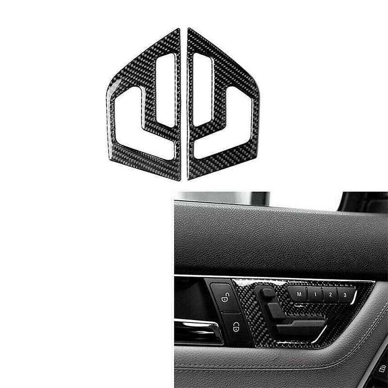 Carbon Fiber Inner Door Seat Adjustment Switch Trim Cover for C Class W204 2007-2013