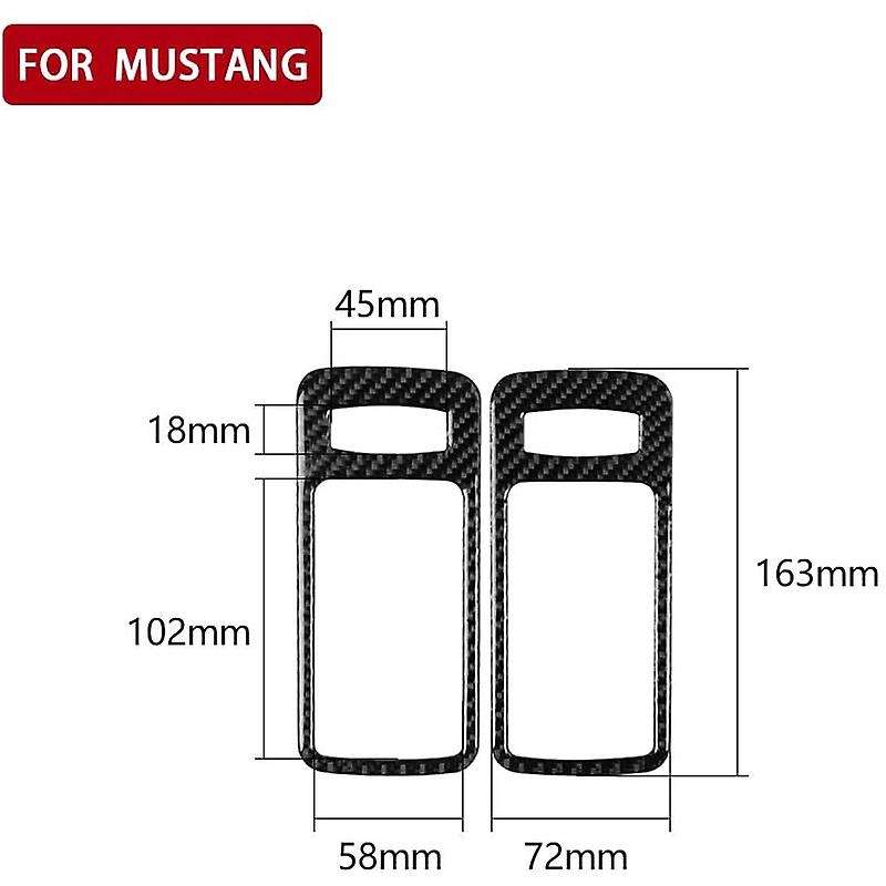Carbon Fiber Inner Door Handle Bowl Frame Cover Molding Trim Sticker, Interior Accessories, for 2009