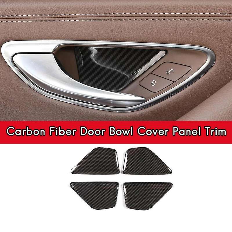 Carbon Fiber Inner Door Bowl Cover Panel for C Class W205 15-20 E GLC W213 X243 16-20