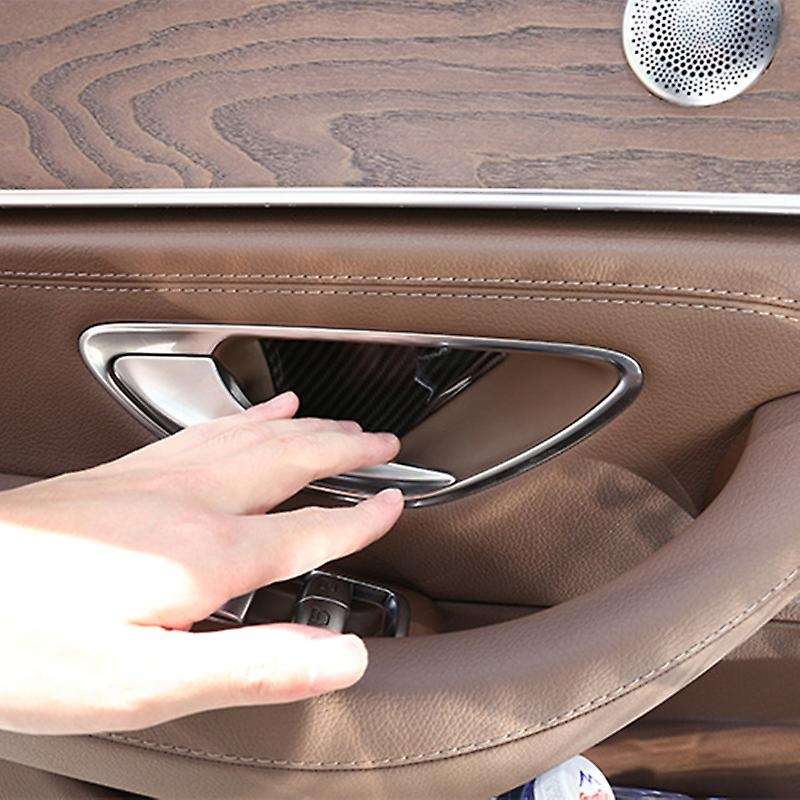 Carbon Fiber Inner Door Bowl Cover Panel for C Class W205 15-20 E GLC W213 X243 16-20