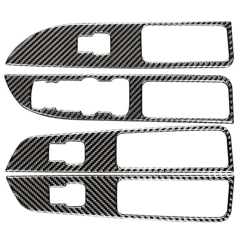 Carbon Fiber Inner Window Switch Panel Cover Trim for Explorer 2013-2019