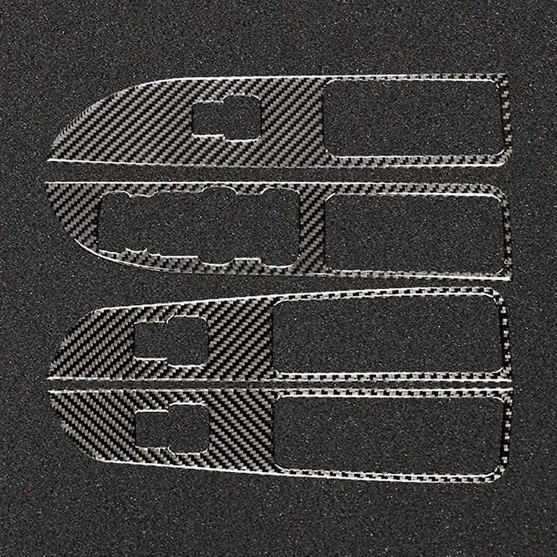 Carbon Fiber Inner Window Switch Panel Cover Trim for Explorer 2013-2019