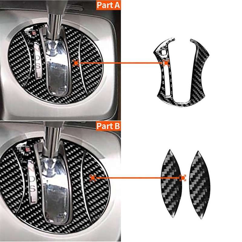 Carbon Fiber Interior Automatic Gear Shift Cover Trim for 8th 06-11