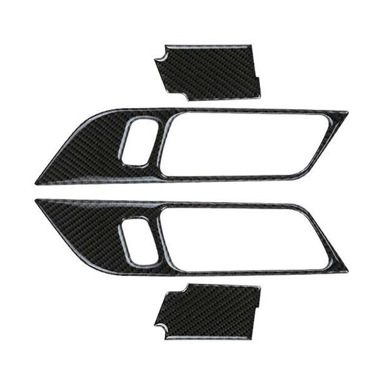 Carbon Fiber Interior Car Door Handle Frame Decoration Stickers Trim Cover for Gt 2015-2021
