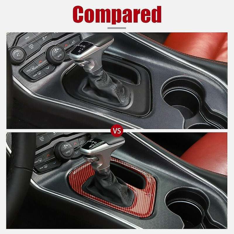Carbon Fiber Interior Car Gear Shift Panel Decoration Cover Sticker for 2015-2020 Accessories