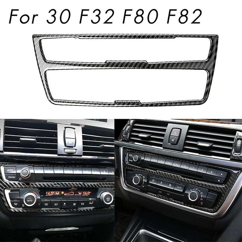 Carbon Fiber Interior Center Consoles AC/CD Panel Decoration Frame Trim for 3 4 Series GT F30 F32 F3