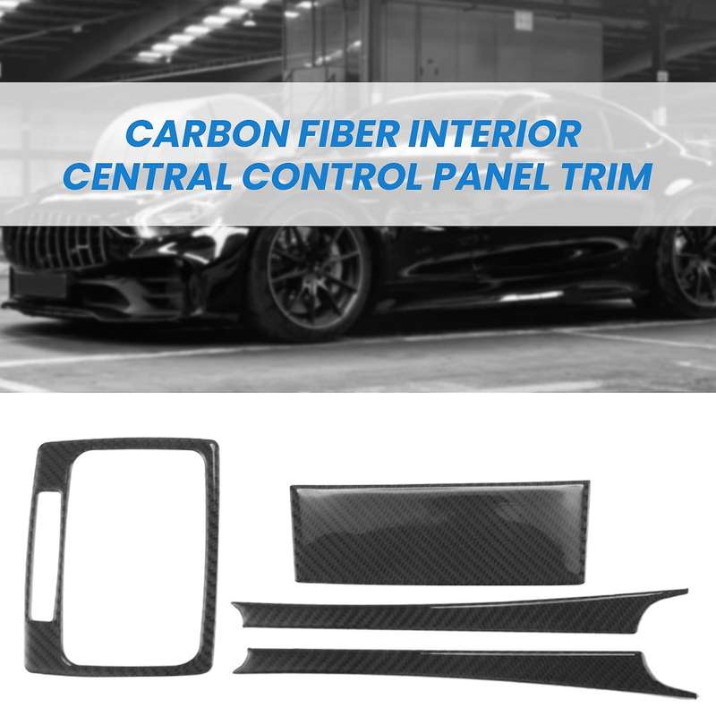 Carbon Fiber Interior Central Control Panel Trim Cover for Mercedes C Class W204 2007-2013 RHD