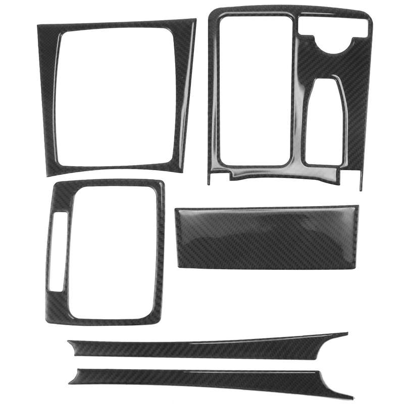 Carbon Fiber Interior Central Control Panel Trim Cover for Mercedes C Class W204 2007-2013 RHD