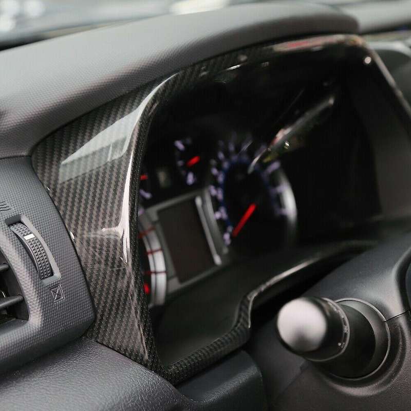 Carbon Fiber Interior Dashboard Frame Decor Cover Trim for 4Runner 2010-2019