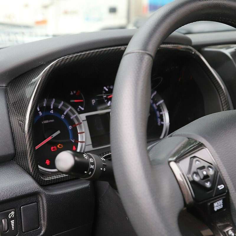 Carbon Fiber Interior Dashboard Frame Decor Cover Trim for 4Runner 2010-2019