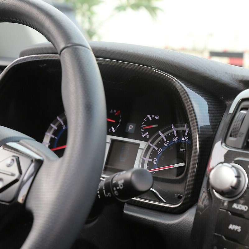 Carbon Fiber Interior Dashboard Frame Decor Cover Trim for 4Runner 2010-2019