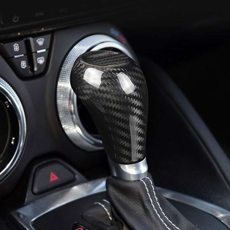Carbon Fiber Interior Gear Head Shift Knob Cover Trim Stickers for 2016 2017 2018 2019