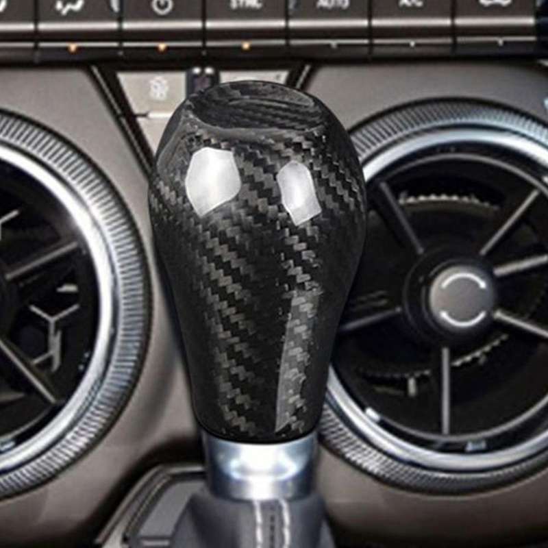 Carbon Fiber Interior Gear Head Shift Knob Cover Trim Stickers for 2016 2017 2018 2019