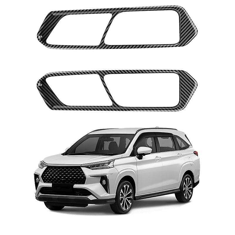 Carbon Fiber Interior Door Handle Panel Cover Trim Sticker for Veloz Avanza 2022+