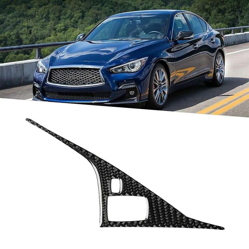 Carbon Fiber Interior Driver Panel Decor Trim Sticker for Q50 2014-2019