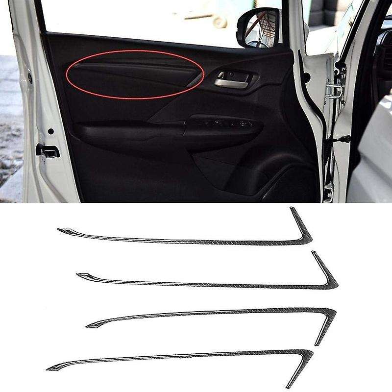 Carbon Fiber Interior Door Handle Trim Strip Cover Sticker for FIT JAZZ GK5 2014-2018 Accessories