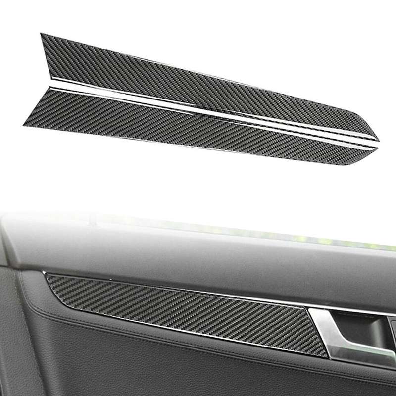 Carbon Fiber Interior Door Panel Cover Trim for C Class W204 07-13
