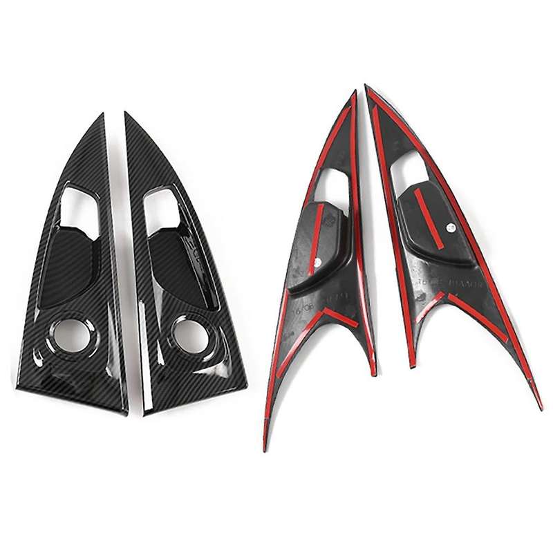 Carbon Fiber Interior Mouldings Inner Door Handle Bowl Panel Cover Trim for Hatchback 2019-2020