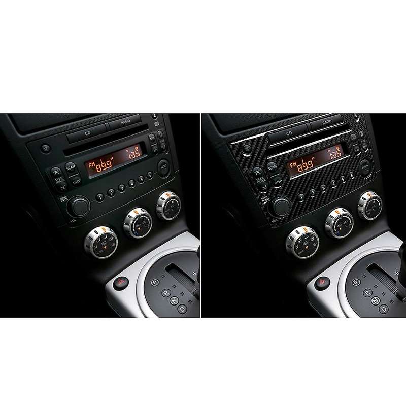 Carbon Fiber Interior Radio W CD Panel Sticker Cover for 350Z 2006-2009 Car Sticker
