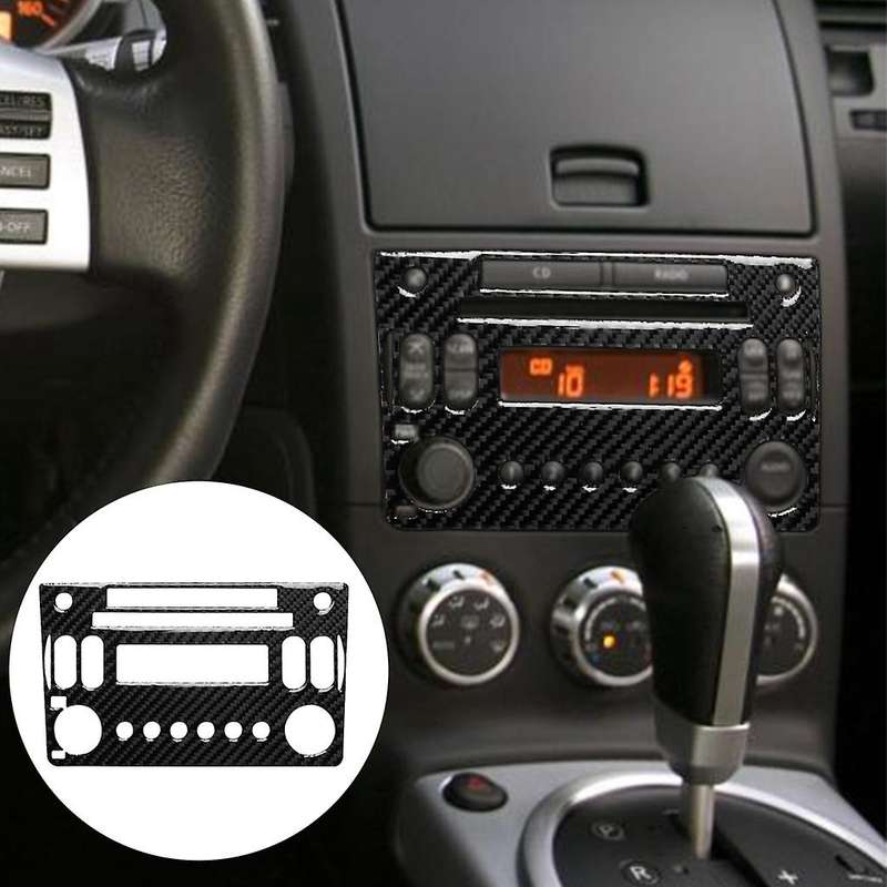 Carbon Fiber Interior Radio W CD Panel Sticker Cover for 350Z 2006-2009 Car Sticker