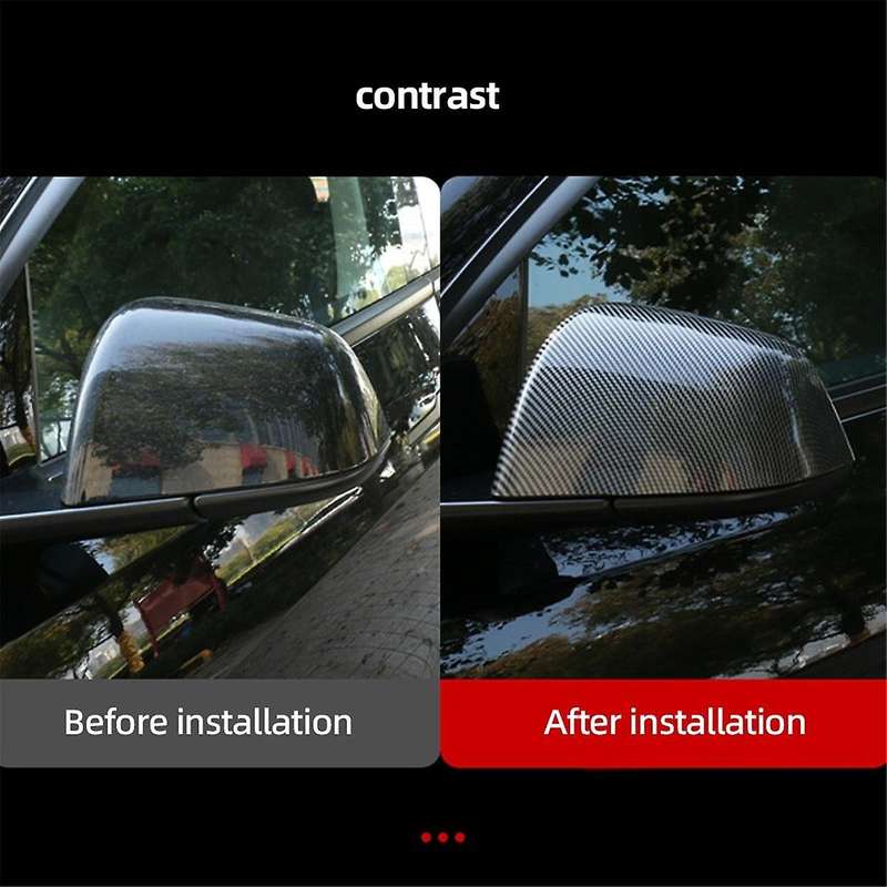 Carbon Fiber Look Rearview Mirror Cover Side Door Mirror Cover Cap for 2021-2023