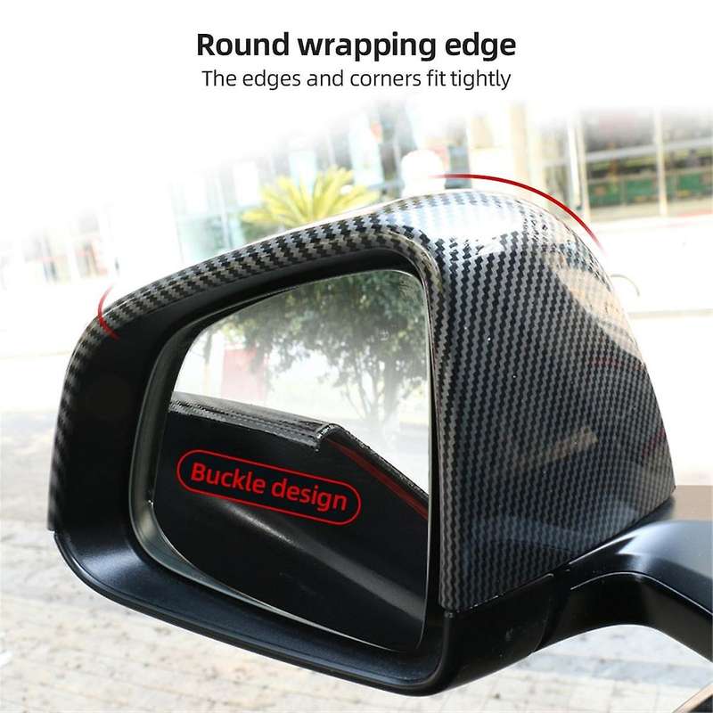 Carbon Fiber Look Rearview Mirror Cover Side Door Mirror Cover Cap for 2021-2023