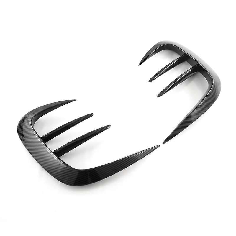 Carbon Fiber Look Car Rear Bumper Cover Trim Side Splitter Spoiler Decor for TANG