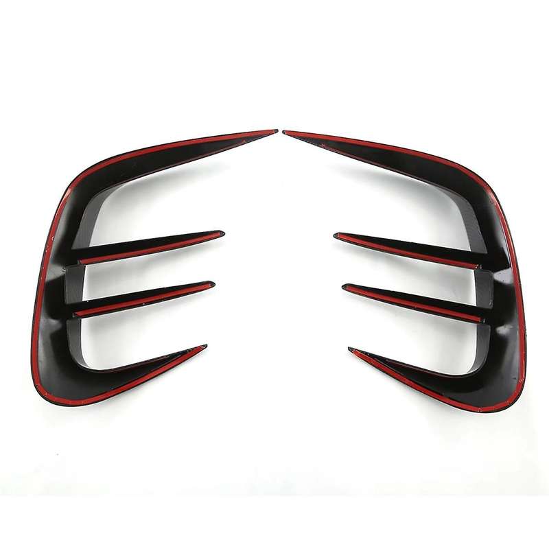 Carbon Fiber Look Car Rear Bumper Cover Trim Side Splitter Spoiler Decor for TANG