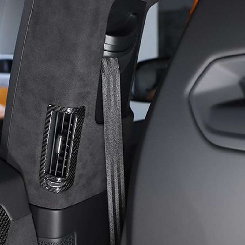 Carbon Fiber Middle Column Air Outlet Frame Trim Stickers for 2018-2019