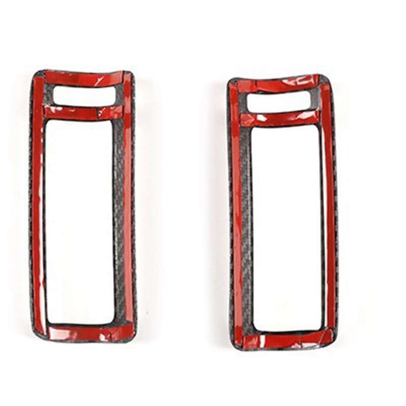 Carbon Fiber Middle Column Air Outlet Frame Trim Stickers for 2018-2019
