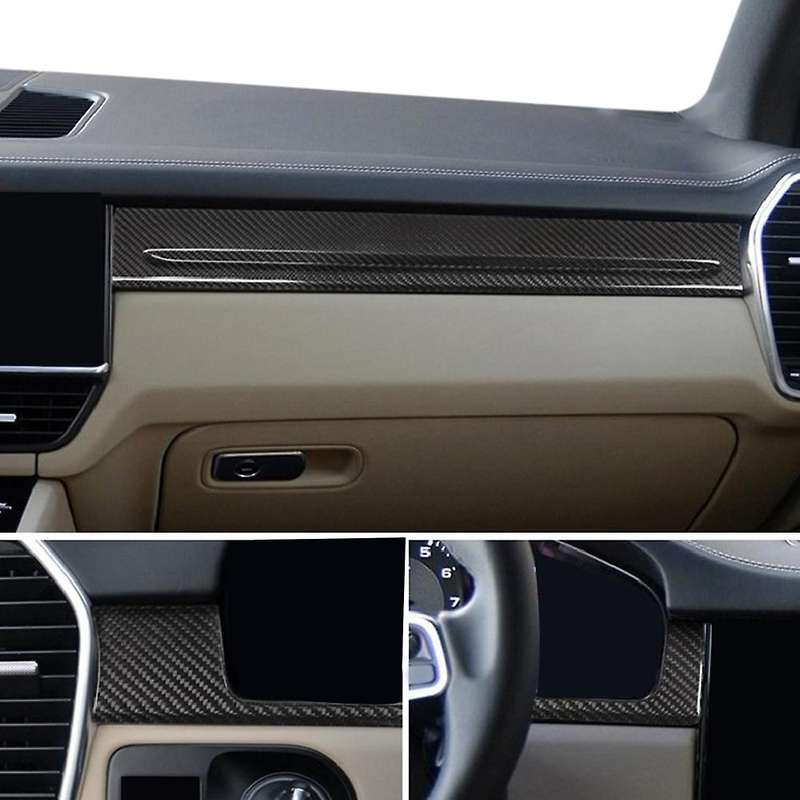 Carbon Fiber Middle Console Dashboard Strip Trim Stickers for 2018-2019