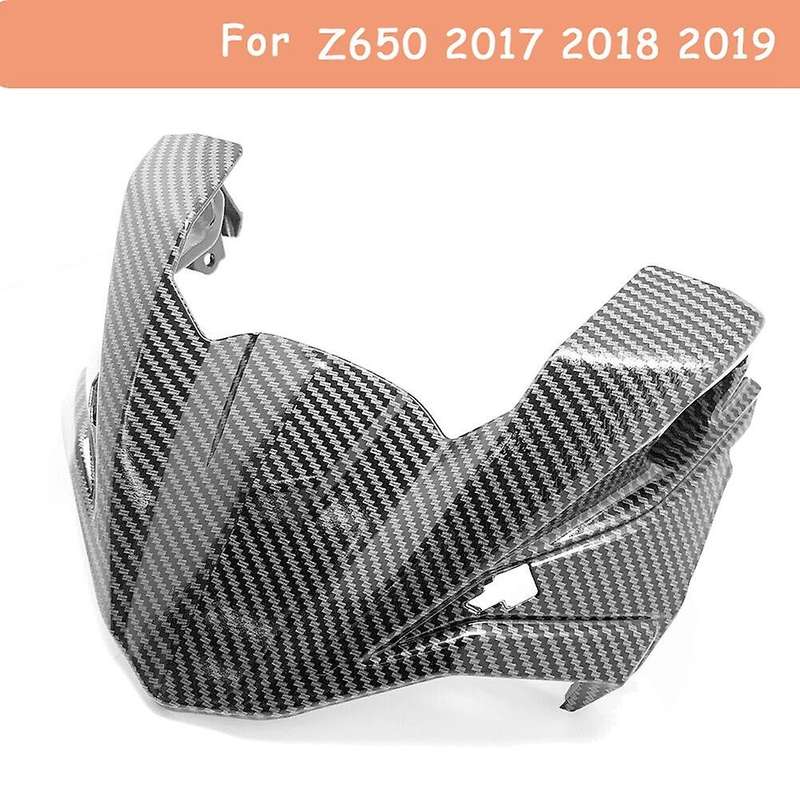Carbon Fiber Motorcycle Front Headlight Head Cowl Nose Fairing for Z650 2017-2019 Accessories