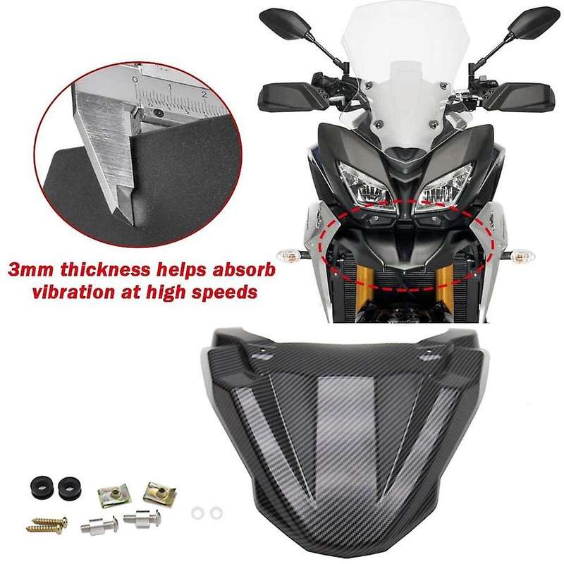 Carbon Fiber Motorcycle Front Wheel Beak Nose Extension Cowl for Mt-09 Tracer -09 2015 2016 2017