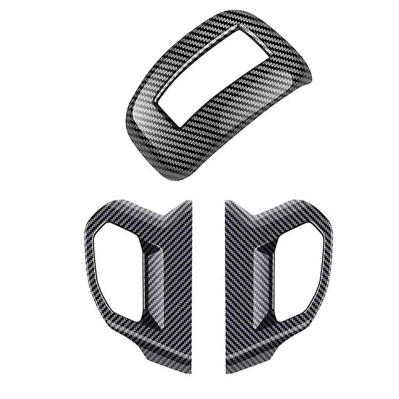 Carbon Fiber Pattern Car Gear Head Knob Cover Trim Handball Trim for 2022-2024