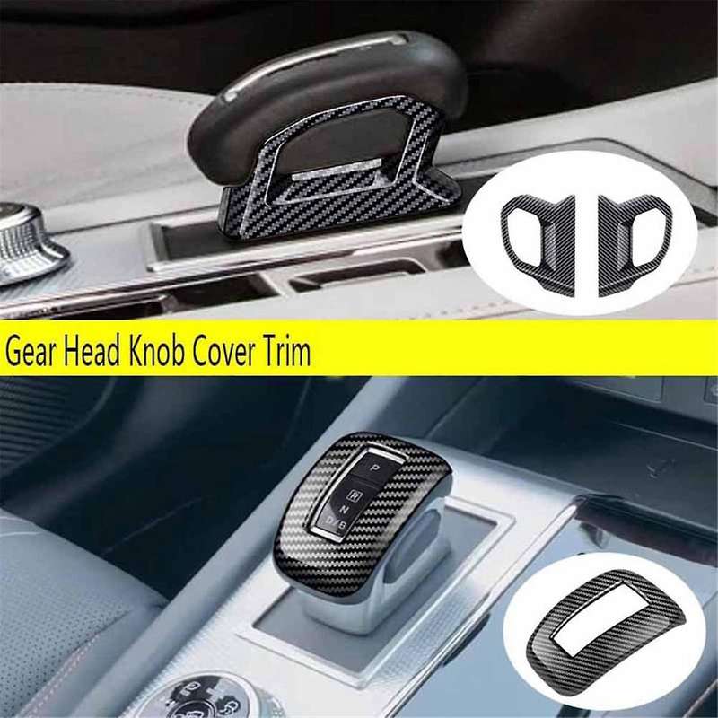 Carbon Fiber Pattern Car Gear Head Knob Cover Trim Handball Trim for 2022-2024