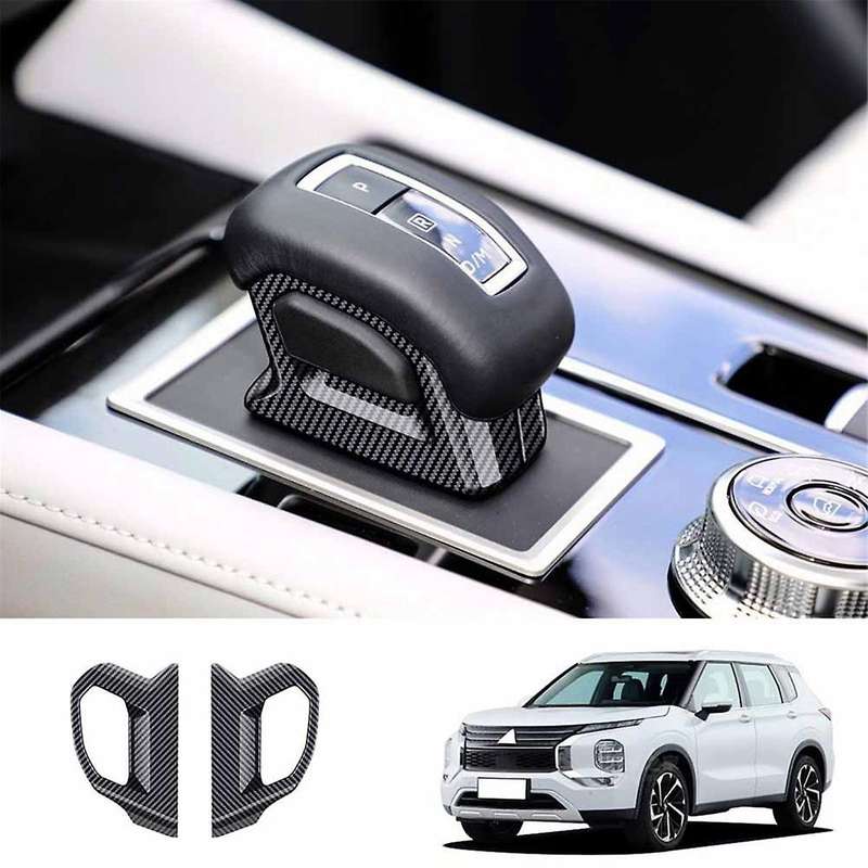 Carbon Fiber Pattern Car Gear Head Knob Cover Trim Handball Trim for 2022-2024