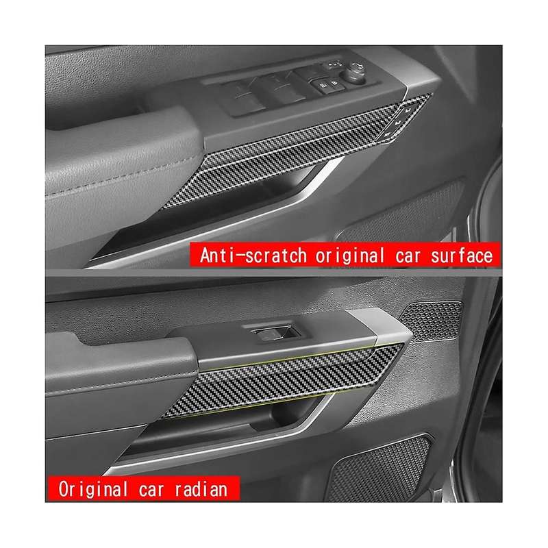 Carbon Fiber Pattern Car Door Inner Handle Panel Decoration Frame Cover for 2022-2023 High Version