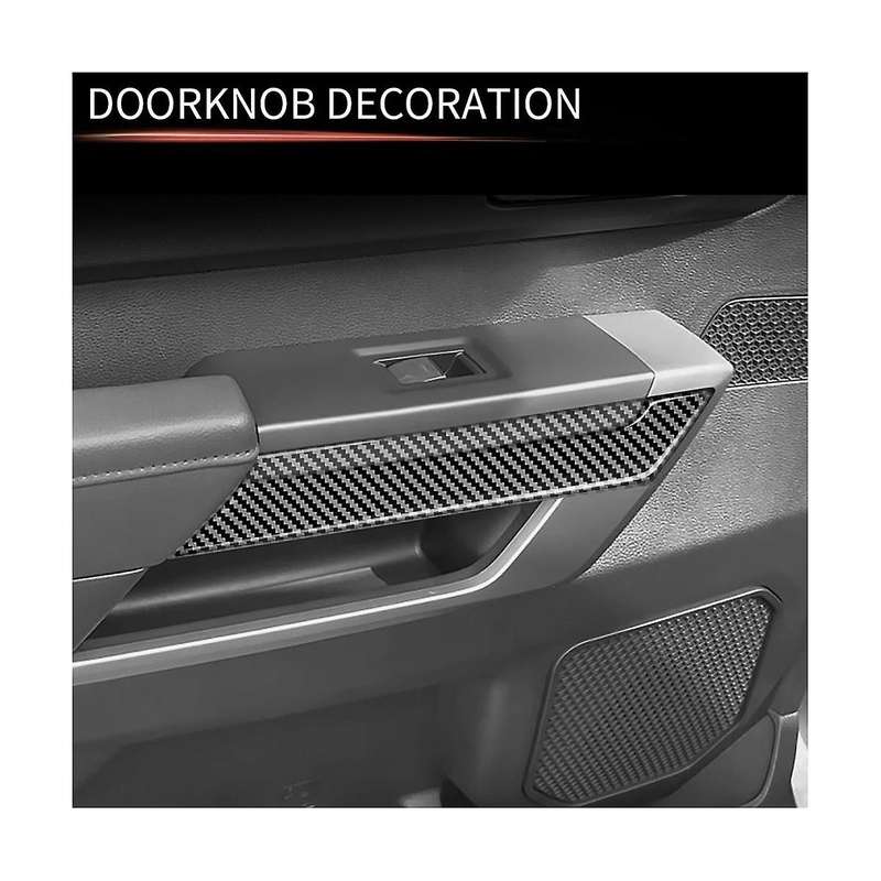 Carbon Fiber Pattern Car Door Inner Handle Panel Decoration Frame Cover for 2022-2023 High Version