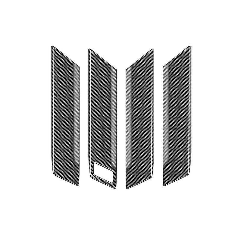 Carbon Fiber Pattern Car Door Inner Handle Panel Decoration Frame Cover for 2022-2023 High Version