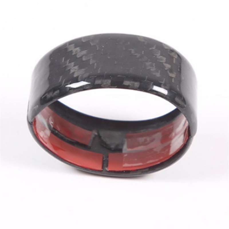 Carbon Fiber Pattern Car Steering Wheel Ring Trim Cover Sticker for C8 2020-2023 Car Interior Access