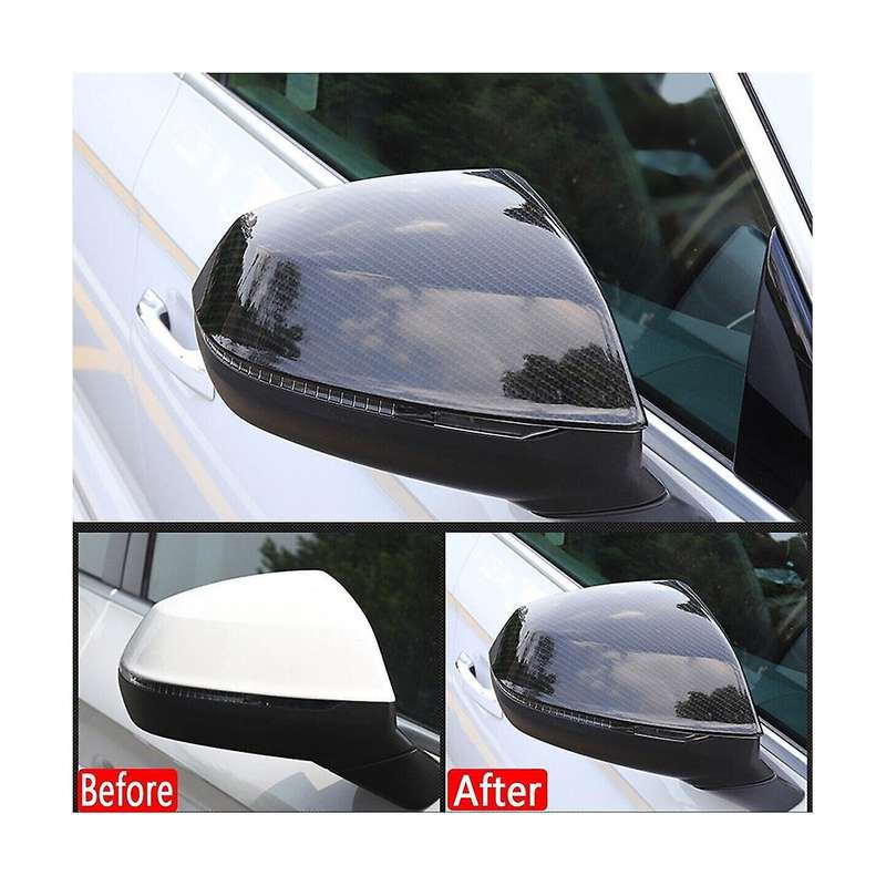 Carbon Fiber Pattern Car Side Door Rearview Mirror Cover Trim for Q5 Q5l 2016-2023