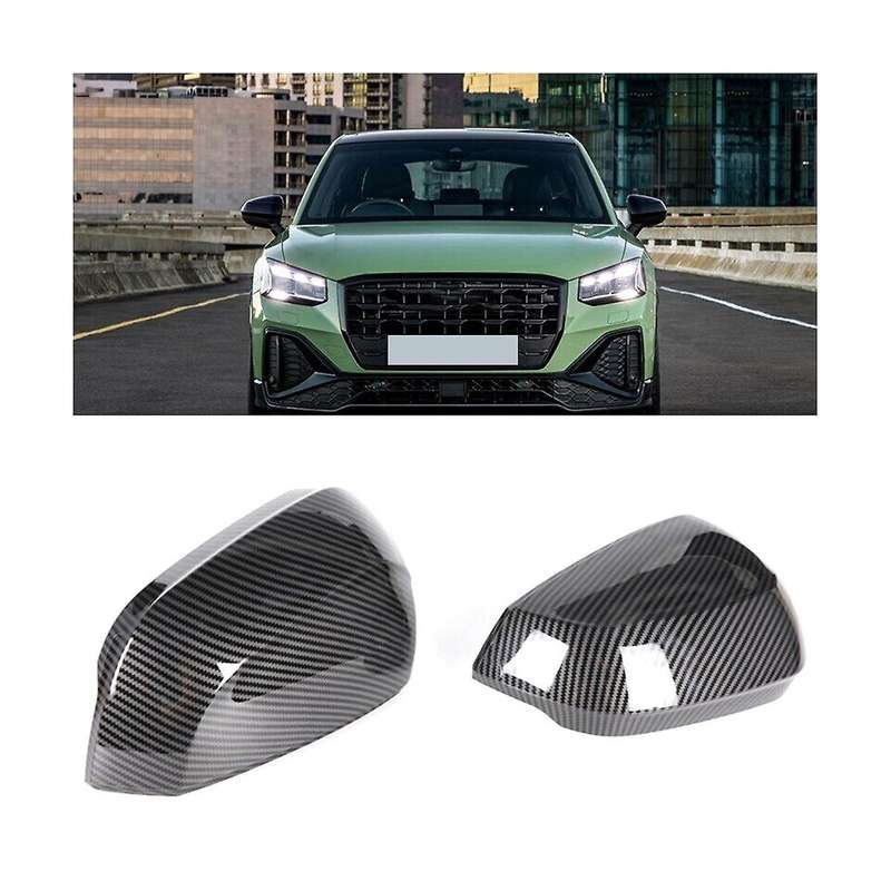 Carbon Fiber Pattern Car Side Door Rearview Mirror Cover Trim for Q2 Sq2 Q3 Q3 2017-2023