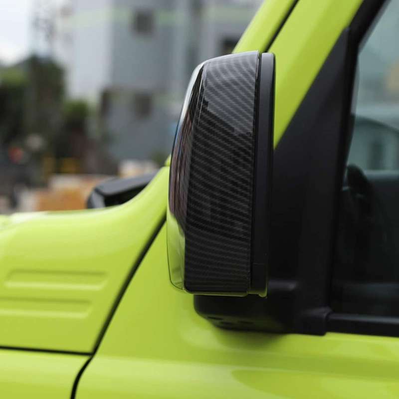 Carbon Fiber Pattern ABS Exterior Rearview Mirror Cover Fit for Su-Zu- Jimny 2019-2020