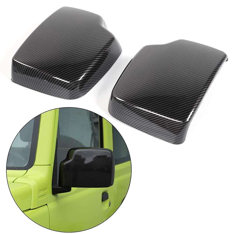 Carbon Fiber Pattern ABS Exterior Rearview Mirror Cover Fit for Su-Zu- Jimny 2019-2020