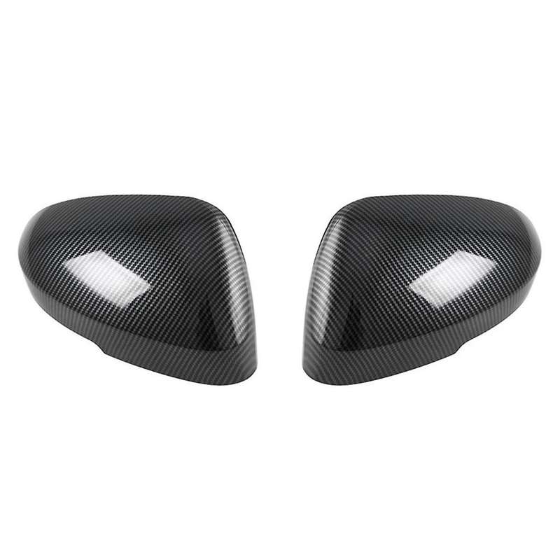Carbon Fiber Pattern Rearview Mirror Cover Exterior Door Wing Cap for 2022 + Side Mirror Cover