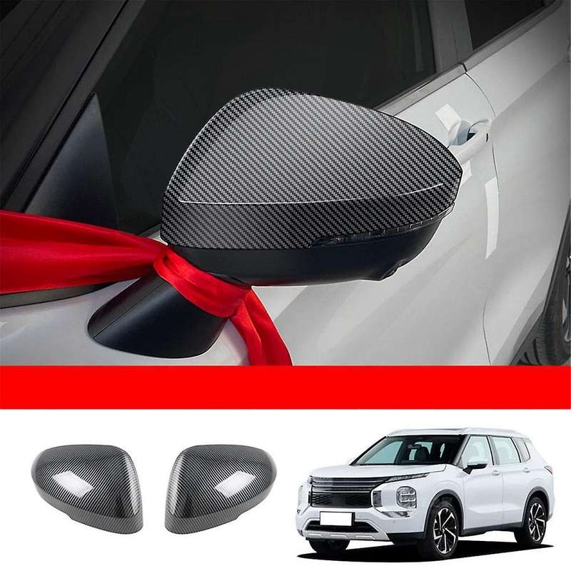Carbon Fiber Pattern Rearview Mirror Cover Exterior Door Wing Cap for 2022 + Side Mirror Cover